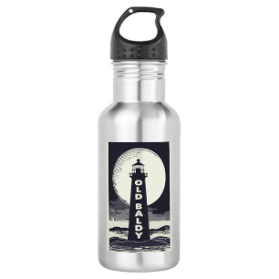 Old Baldy Lighthouse North Carolina Moon Edelstahlflasche