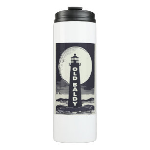 Old Baldy Lighthouse North Carolina Moon Thermosbecher