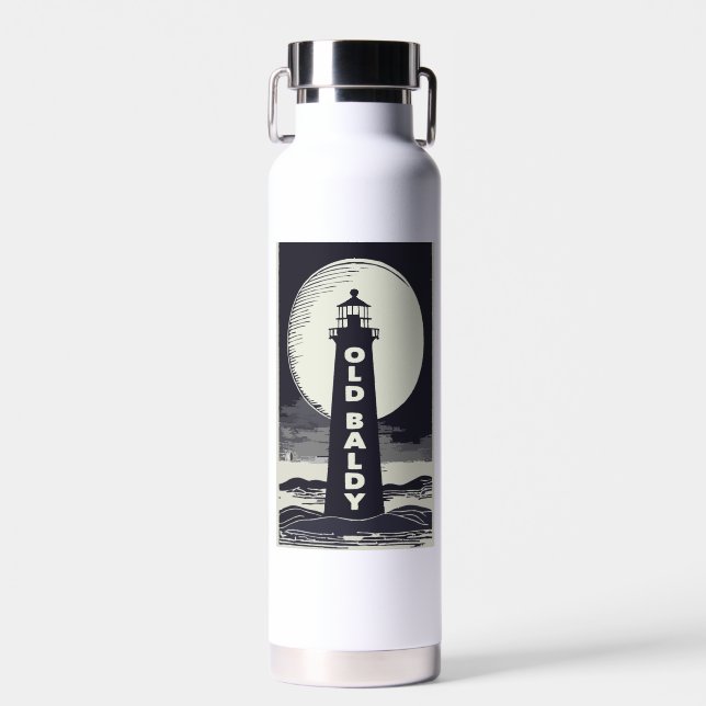 Old Baldy Lighthouse North Carolina Moon Trinkflasche (Vorne)