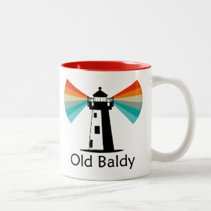 Old Baldy Lighthouse Rainbow Zweifarbige Tasse