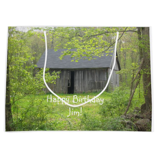 Old Barn Birthday Große Geschenktüte (Vorderseite)