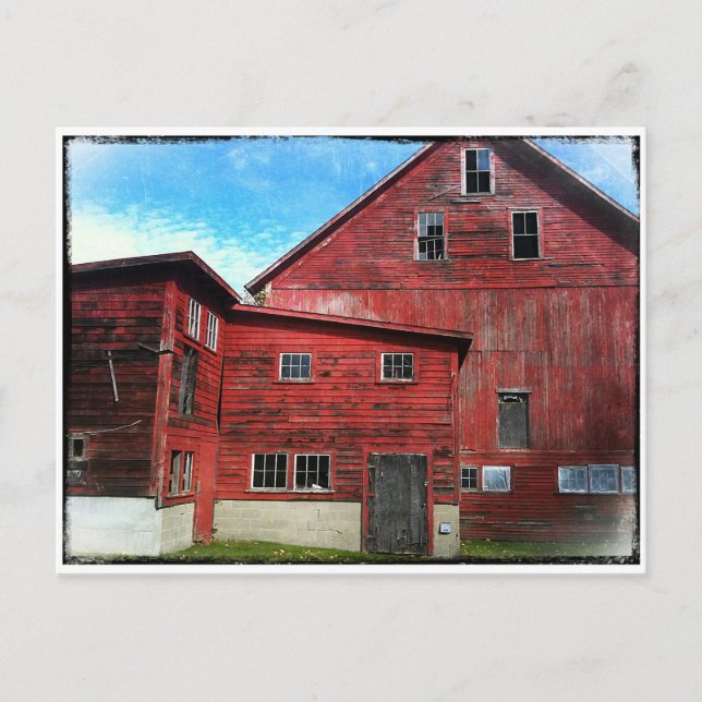 'Old Barn' Postkarte (Vorderseite)
