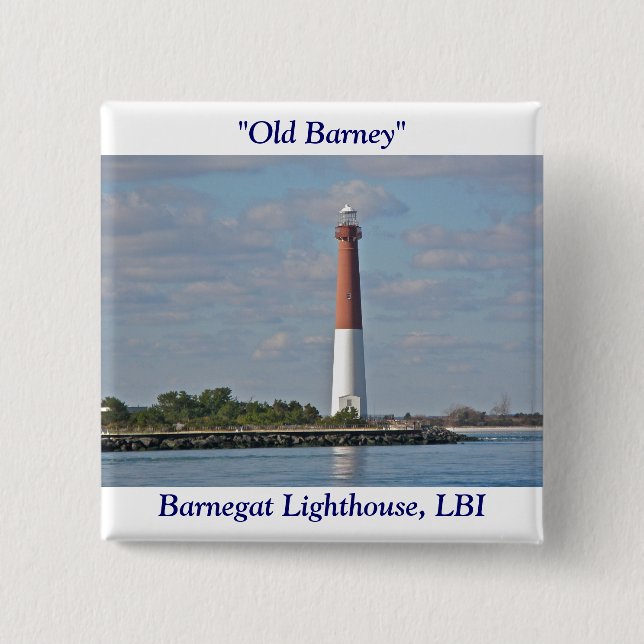 "Old Barney" Barnegat Lighthouse LBI NJ Button (Vorderseite)
