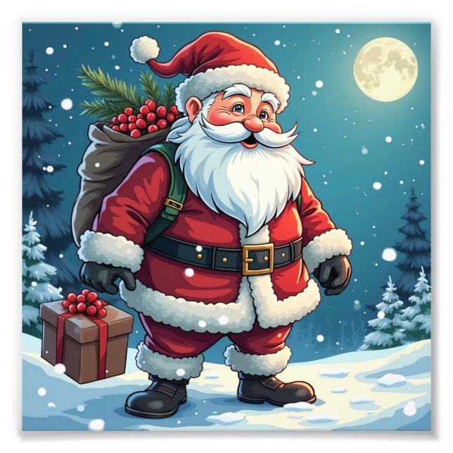 Old Blue Santa Claus Fotodruck (Vorne)