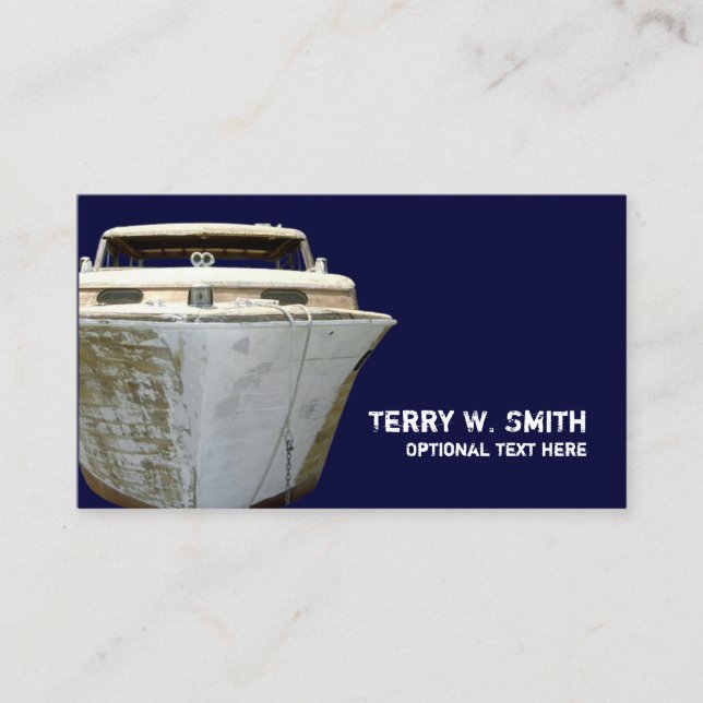 Old Boat Business Card Visitenkarte (Vorderseite)