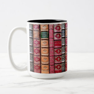 Old Book Library Quo Vadis Zweifarbige Tasse