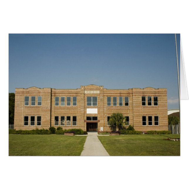 Old Brick School Gebäude Card (Vorderseite (Horizontal))