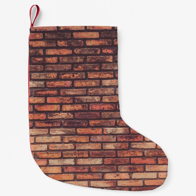old brick wall texture backgroundbackground,hipste kleiner weihnachtsstrumpf (Vorderseite)