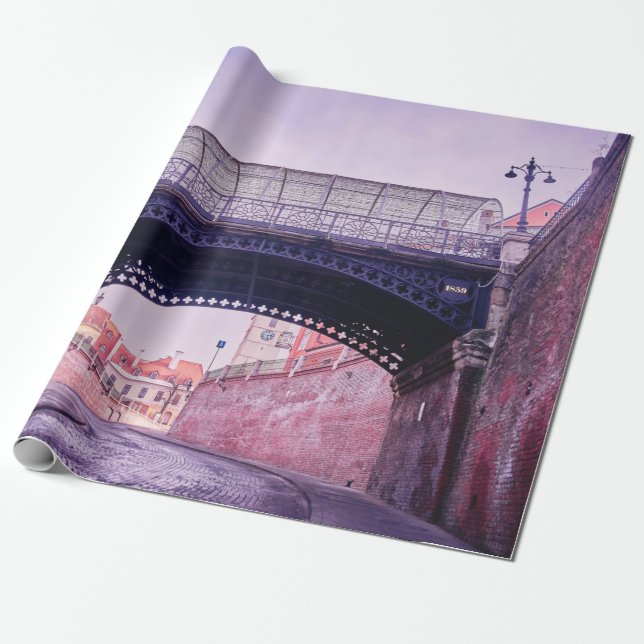 Old bridge,  medieval bridgeantique, arch, archite geschenkpapier (Ungerollt)