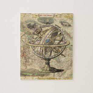 Old British America Explare Polar Bear Compass Map