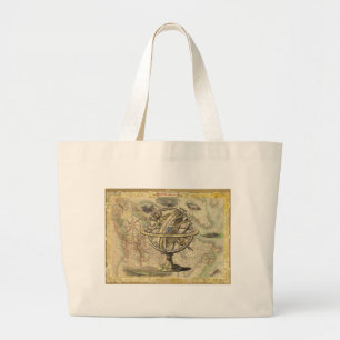 Old British America Explare Polar Bear Compass Map Jumbo Stoffbeutel