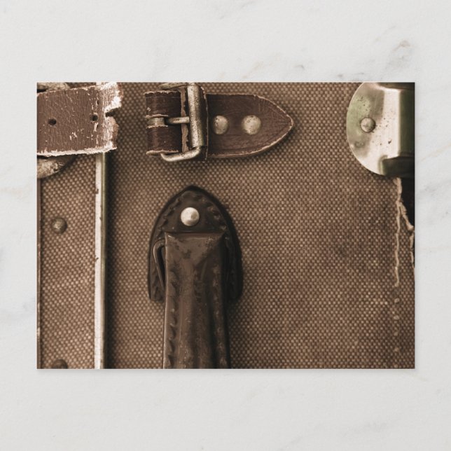 Old Brown Suitcase Postkarte (Vorderseite)