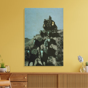 Old Bühne Coach der Plains by Remington Leinwanddruck