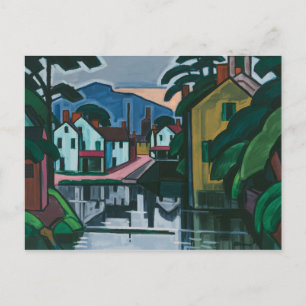 "Old Canal Port" Art Postkarte