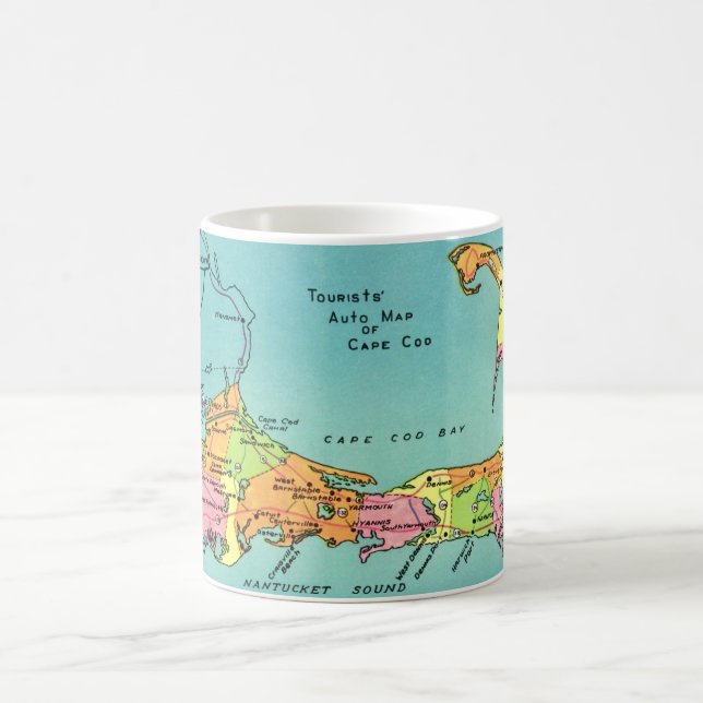 Old Cape Cod Map Kaffeetasse (Mittel)