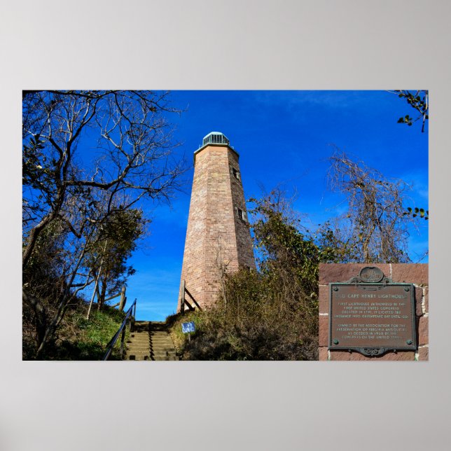 Old Cape Henry Lighthouse - Fort Story, Virginia Poster (Vorne)