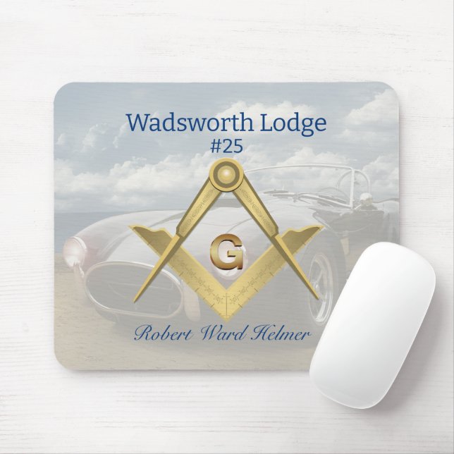 Old Car Masonic Mousepad (Mit Mouse)