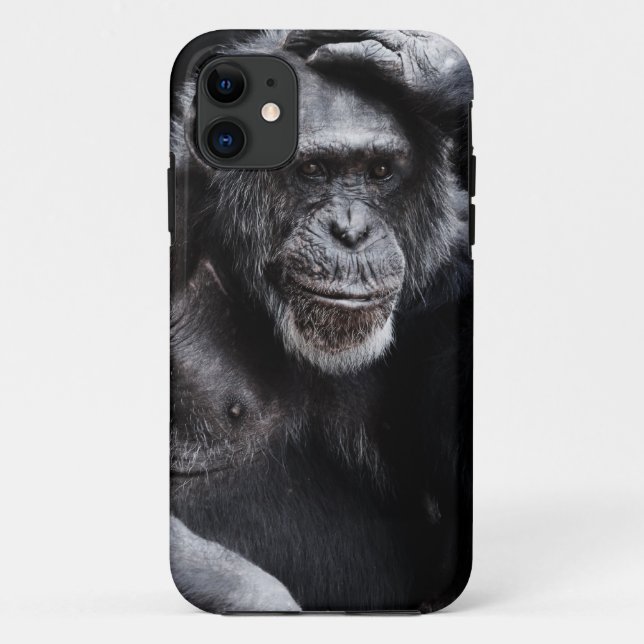 Old Chimpanzee iPhone Case (Rückseite)