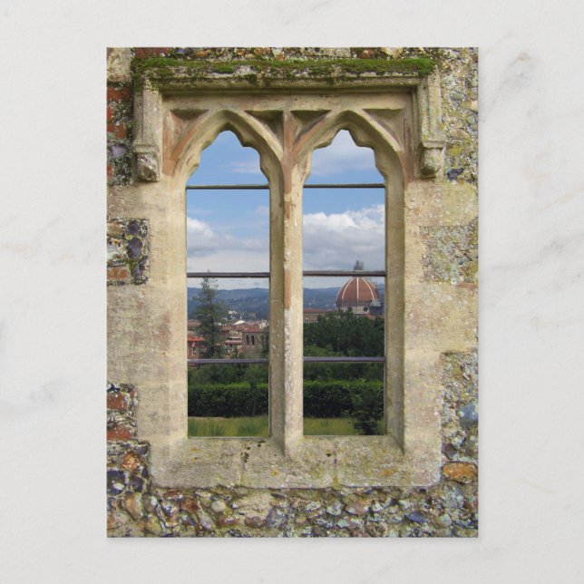 Old Church Window Postkarte (Vorderseite)