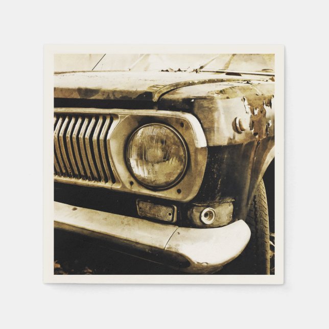 Old Classic Car Headlight #2 Serviette (Vorderseite)