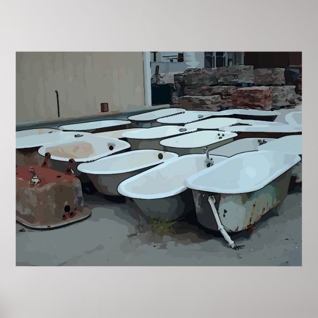 Old Claw Foot Bath Tubs Poster (Vorne)
