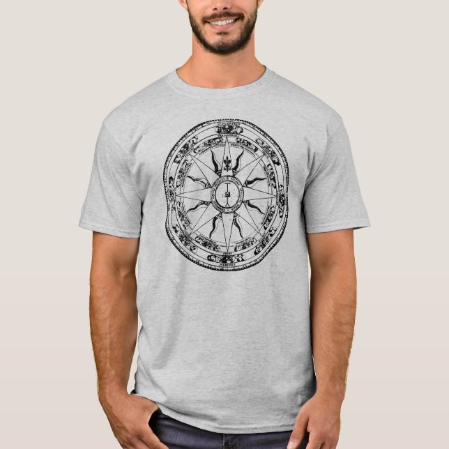 Old Compass Rose (B&W) T-Shirt (Vorderseite)