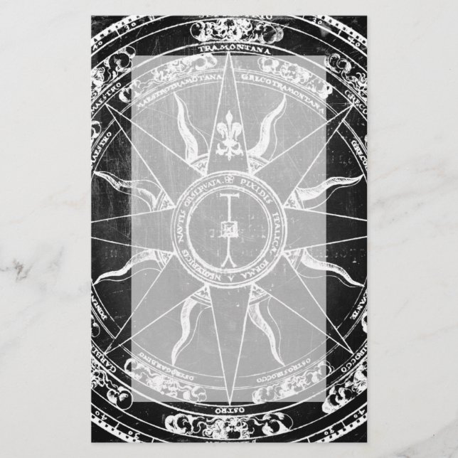 Old Compass Rose Briefpapier (Vorderseite)