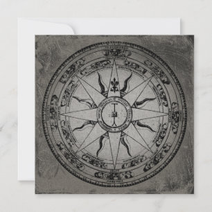 Old Compass Rose Einladung
