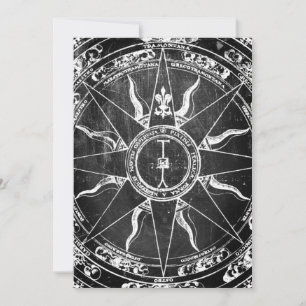 Old Compass Rose Einladung