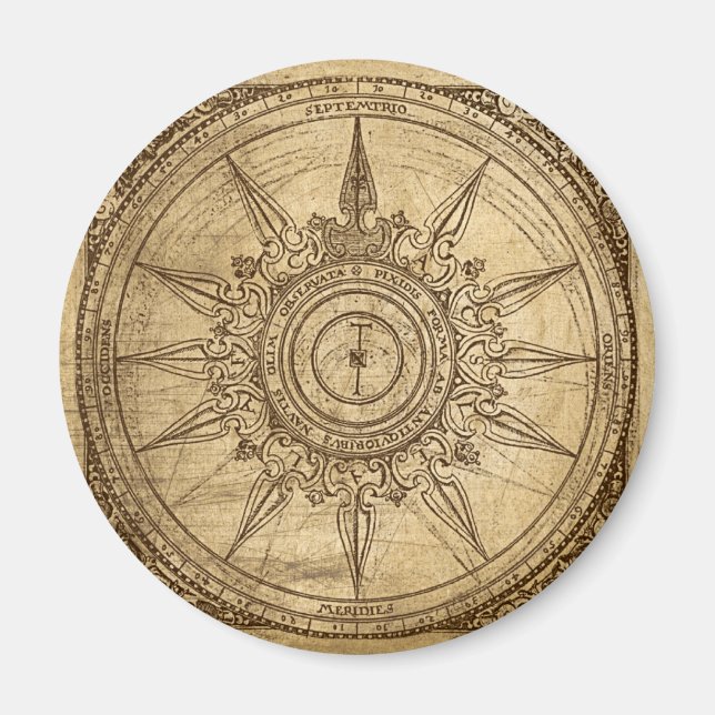 Old Compass Rose Magnet (Vorne)