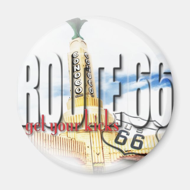 Old Conoco Gas Station, Texas - Route 66 Magnet (Vorne)