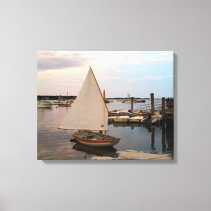Old Cotuit Dinghy bei Sunset Stretched Canvas Prin Leinwanddruck