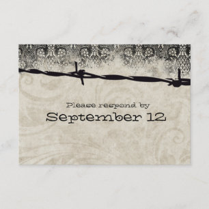 Old Country Barbed Wire uAwg RSVP Karte