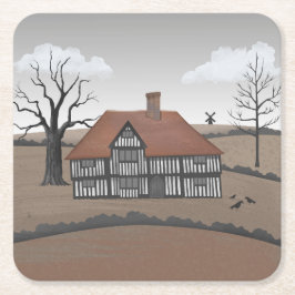 Old Crow Manor Rechteckiger Pappuntersetzer