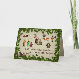 Old Customs Weihnachtskarte Feiertagskarte