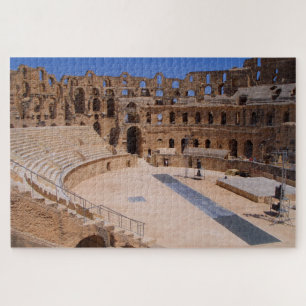 Old El Jem Roman Amphitheater Ruins Tunesien