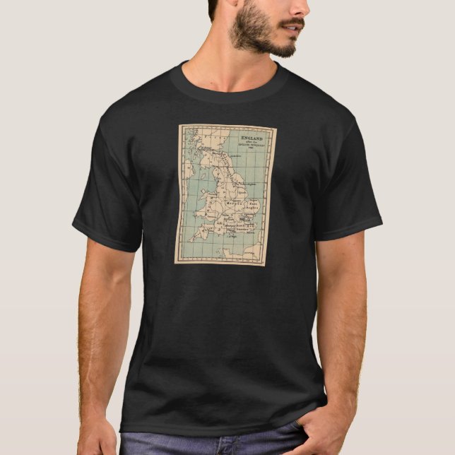 Old England Map T-Shirt (Vorderseite)