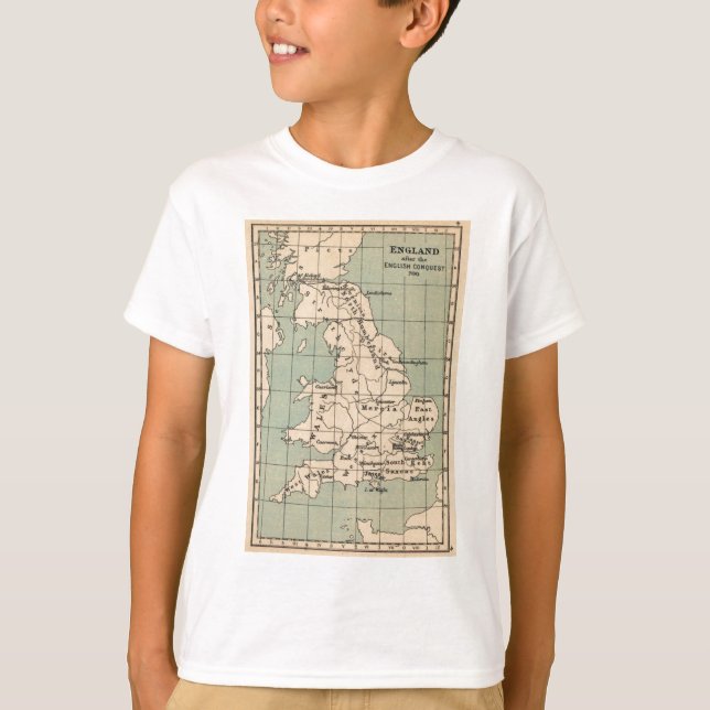 Old England Map T-Shirt (Vorderseite)