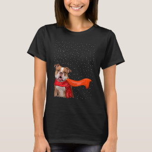 Old English Bulldog Hund Winter Christmas Sweater  T-Shirt
