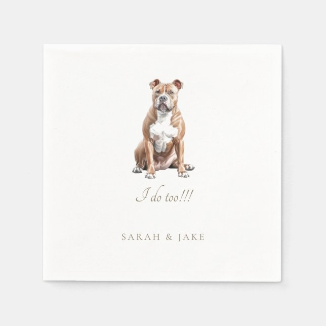 Old English Bulldog Pet Wedding Napkins Serviette (Vorderseite)