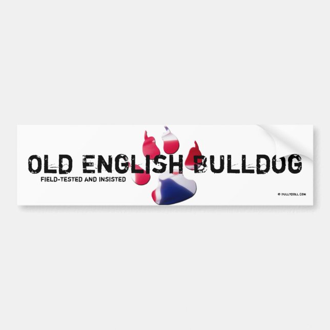 Old English Bulldog Sticker Autoaufkleber (Vorne)