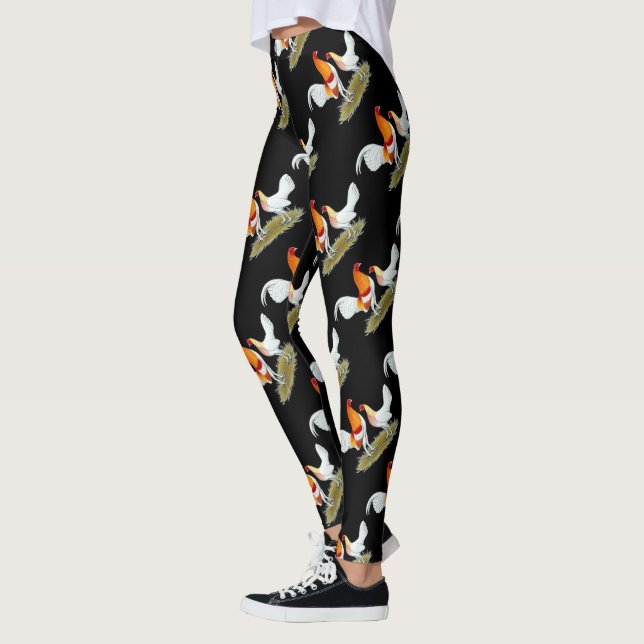 Old English Game Bantam: Red Pyle Leggings (Links)