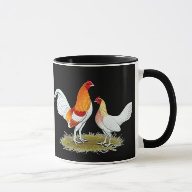 Old English Game Bantam: Red Pyle Tasse (Rechts)