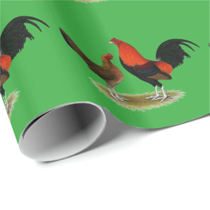 Old English Game Bantams: BB Red Pair Geschenkpapier