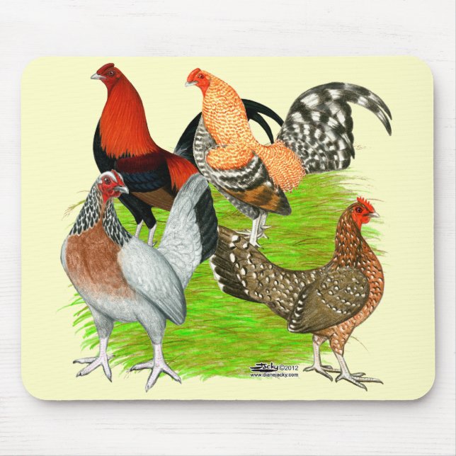 Old English Game Quartett Mousepad (Vorne)