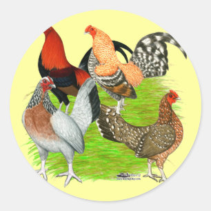 Old English Game Quartett Runder Aufkleber
