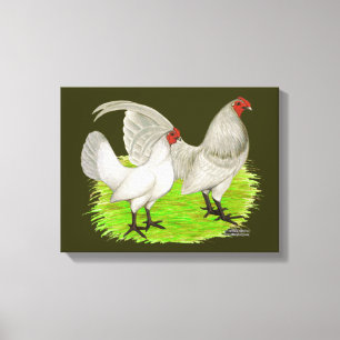 Old English Game Self Blue Leinwanddruck