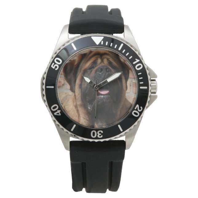 old english Mastiff  Armbanduhr (Vorderseite)