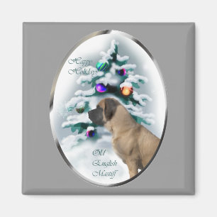 Old English Mastiff Christmas Geschenke Magnet