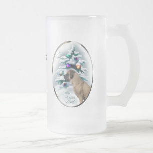 Old English Mastiff Christmas Geschenke Mattglas Bierglas